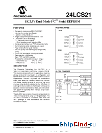 Datasheet 24LC21-P manufacturer Microchip